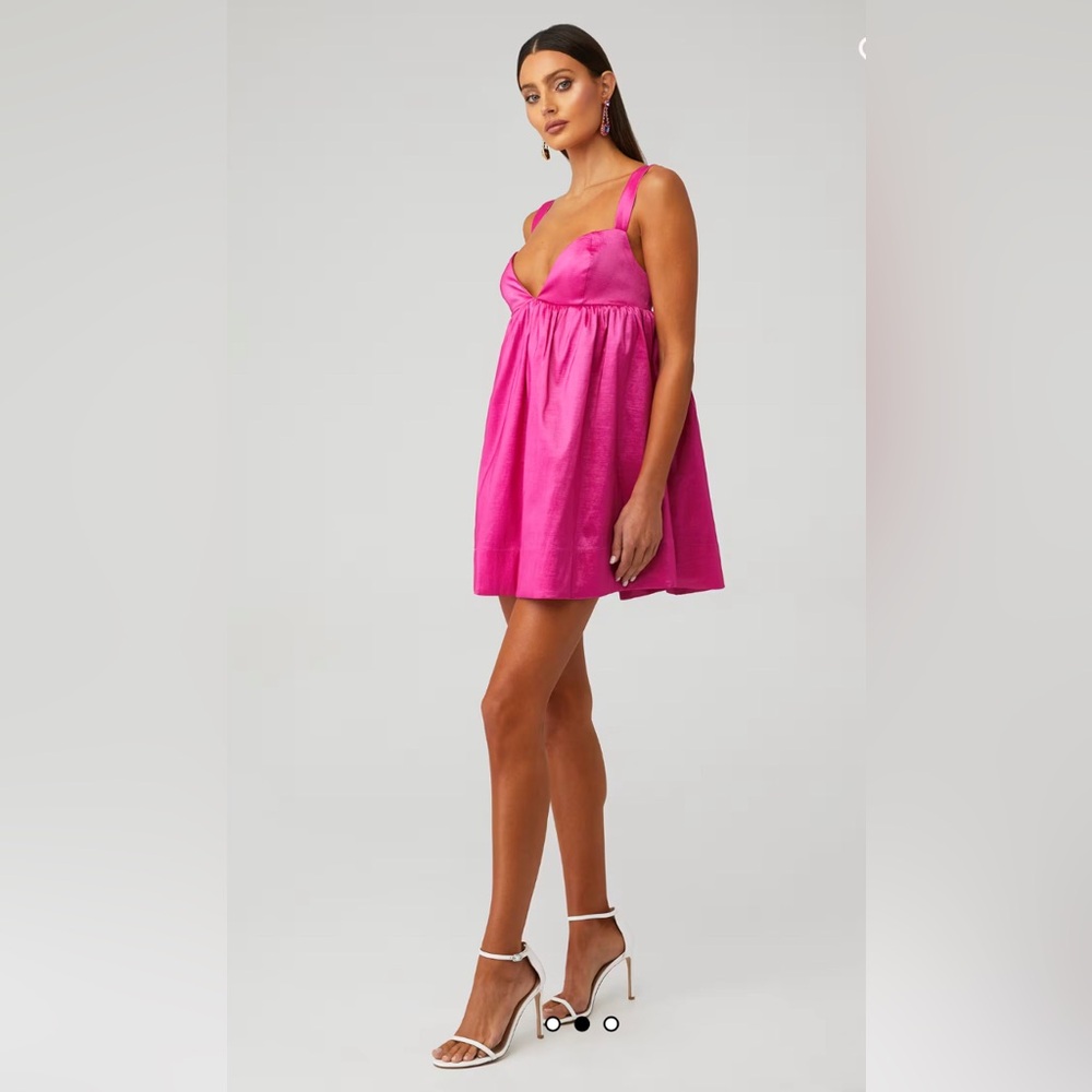 Women’s Dress SMALL For Love And Lemons “Selina Dress” Hot Pink gorgeous!🩷 NWT - Picture 9 of 10